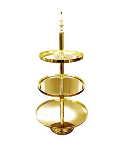 Gold three tier cake stand