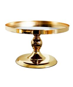 Rose gold cake stand with mirrored base