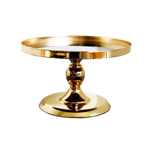 Rose gold cake stand with mirrored base