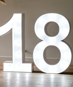 large 18 light up numbers