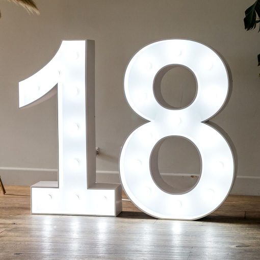 large 18 light up numbers