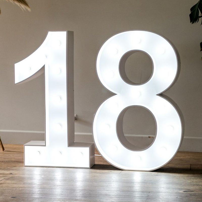 18 Light Up Numbers for Hire .18th Birthday Party in Melbourne | Styled ...