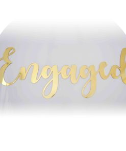 Gold mirrored engaged wording