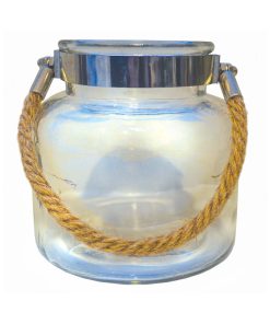 Mason jar - glass jar with rope handle