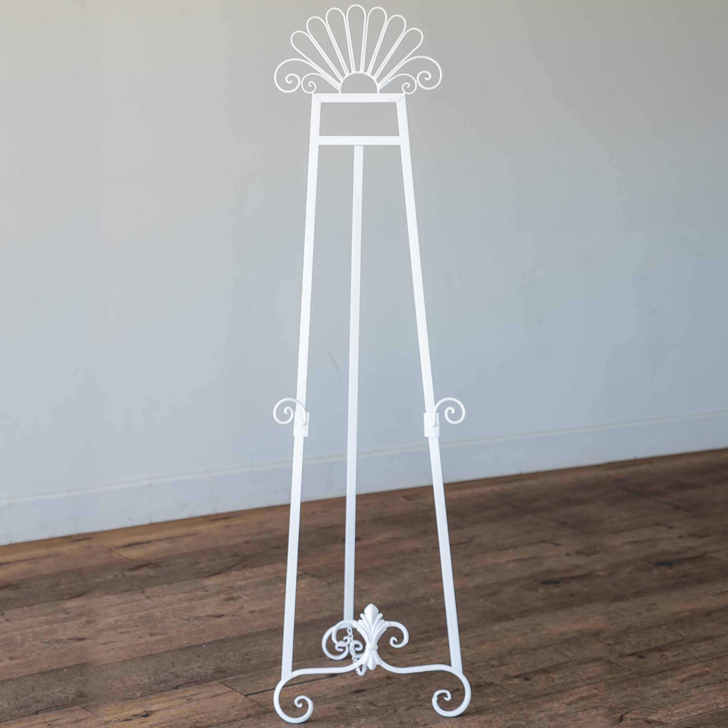 WHITE FRENCH METAL EASEL
