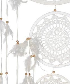 White feather and crochet dream catcher