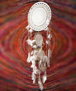 Hanging white dream catcher