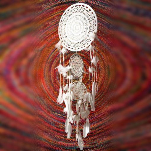 Hanging white dream catcher