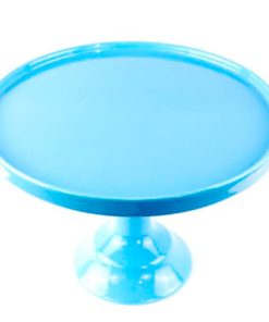 Blue ceramic cake stand