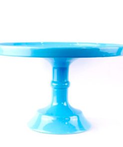 Blue ceramic cake stand