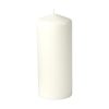 Un-lit white pillar candle