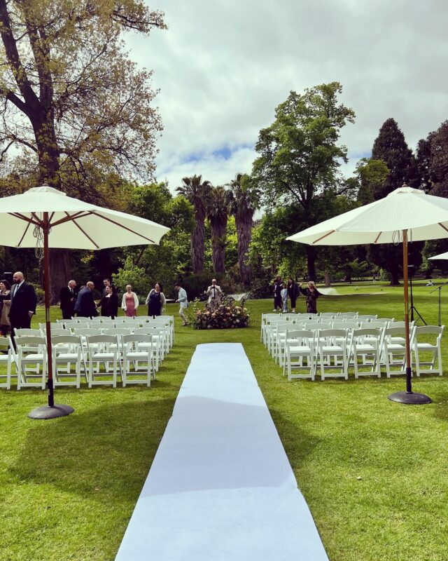 White Carpet Aisle Runner for Stylish Weddings in Melbourne Styled