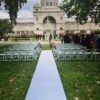 White Felt Aisle Runner in a white colour