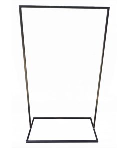 Black metal frame stand