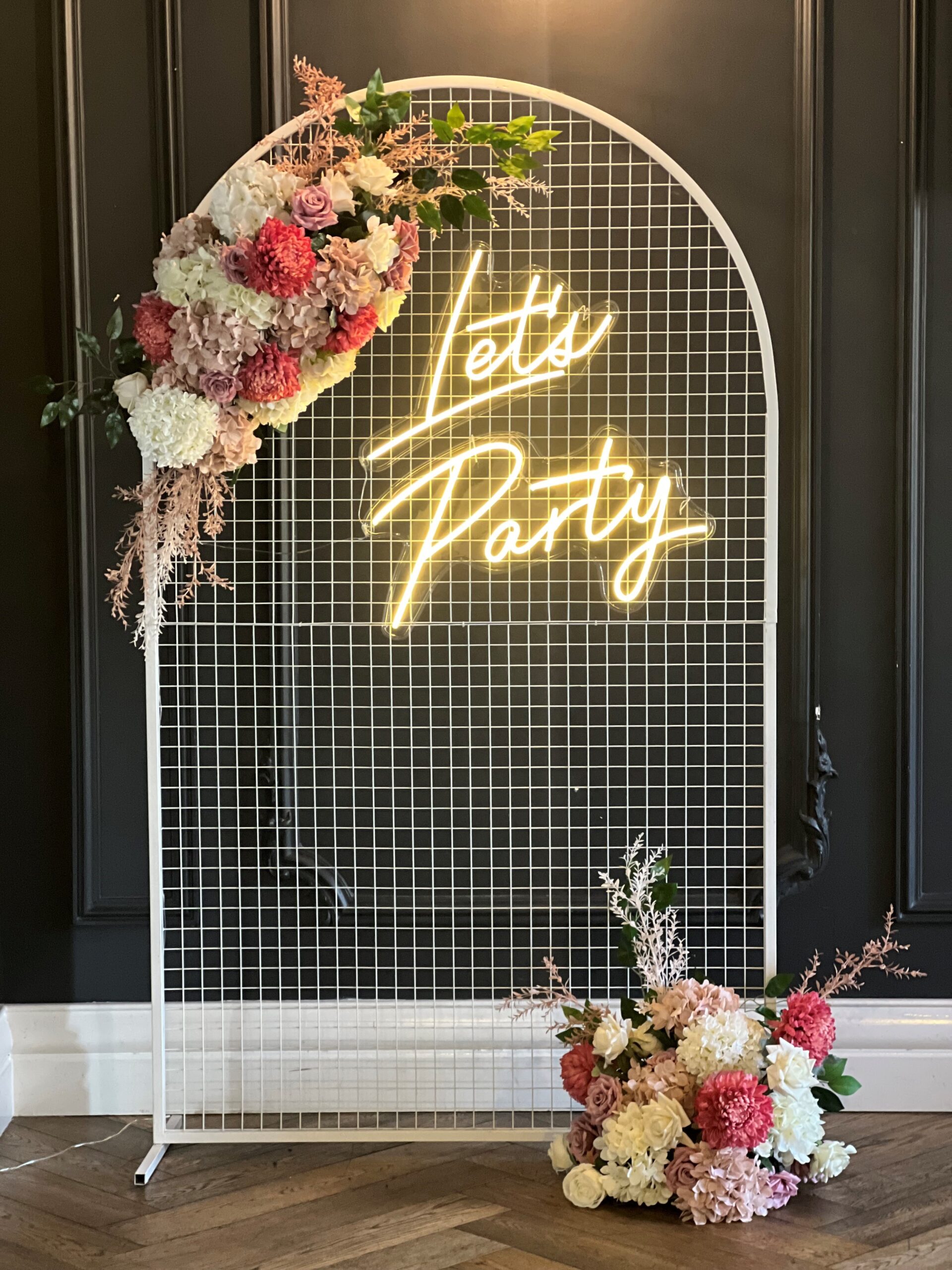 Party Stylist Melbourne's Let's party birthday backdrop