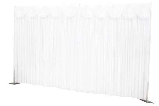 Large white silk curtain